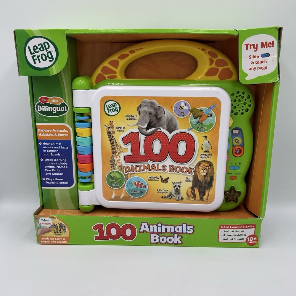 LeapFrog 100 Animals Book, Green‎ (Bilingual - English/Spanish)